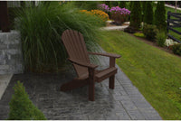 A & L Furniture Co. Amish Made Recycled Plastic Fanback Adirondack Chair  - Ships FREE in 5-7 Business days - Rocking Furniture