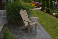 A & L Furniture Co. Amish Made Recycled Plastic Fanback Adirondack Chair  - Ships FREE in 5-7 Business days - Rocking Furniture