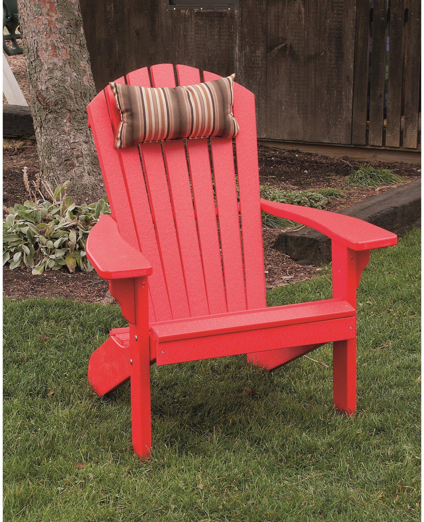 A & L Furniture Co. Amish Made Recycled Plastic Fanback Adirondack Chair  - Ships FREE in 5-7 Business days - Rocking Furniture