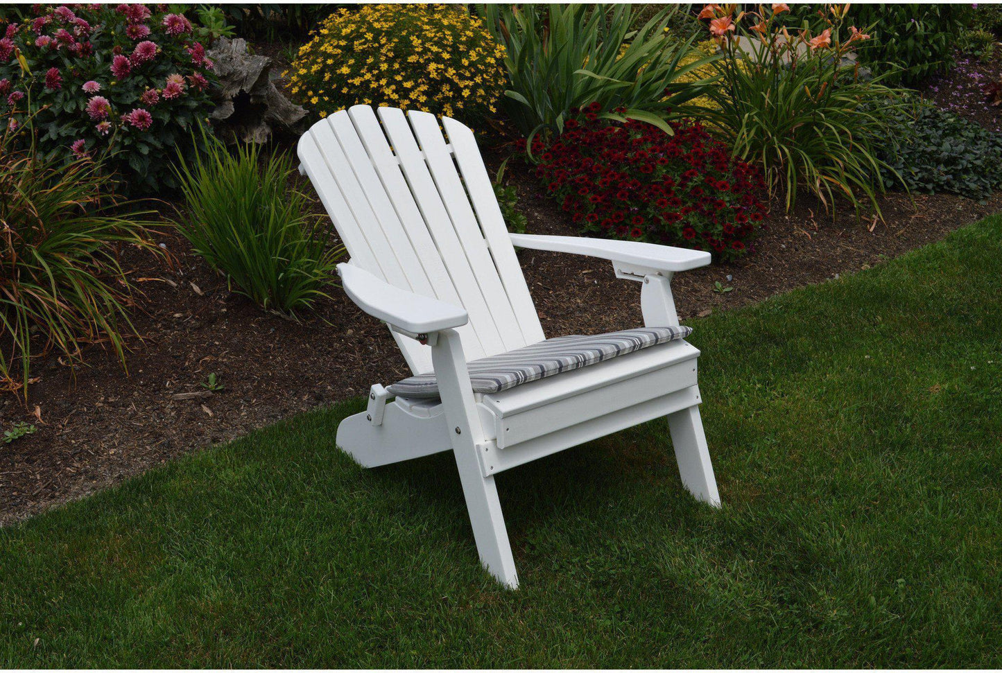 A & L Furniture Recycled Plastic Folding And Reclining Fanback Adirondack Chair  - Ships FREE in 5-7 Business days - Rocking Furniture