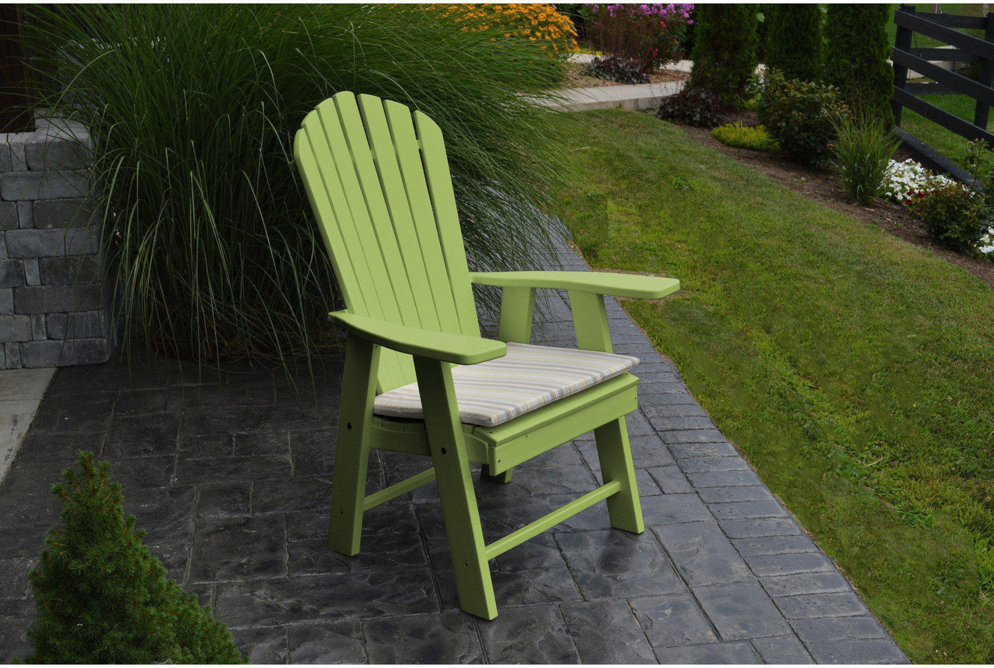 A & L Furniture Recycled Plastic Upright Adirondack Chair  - Ships FREE in 5-7 Business days - Rocking Furniture