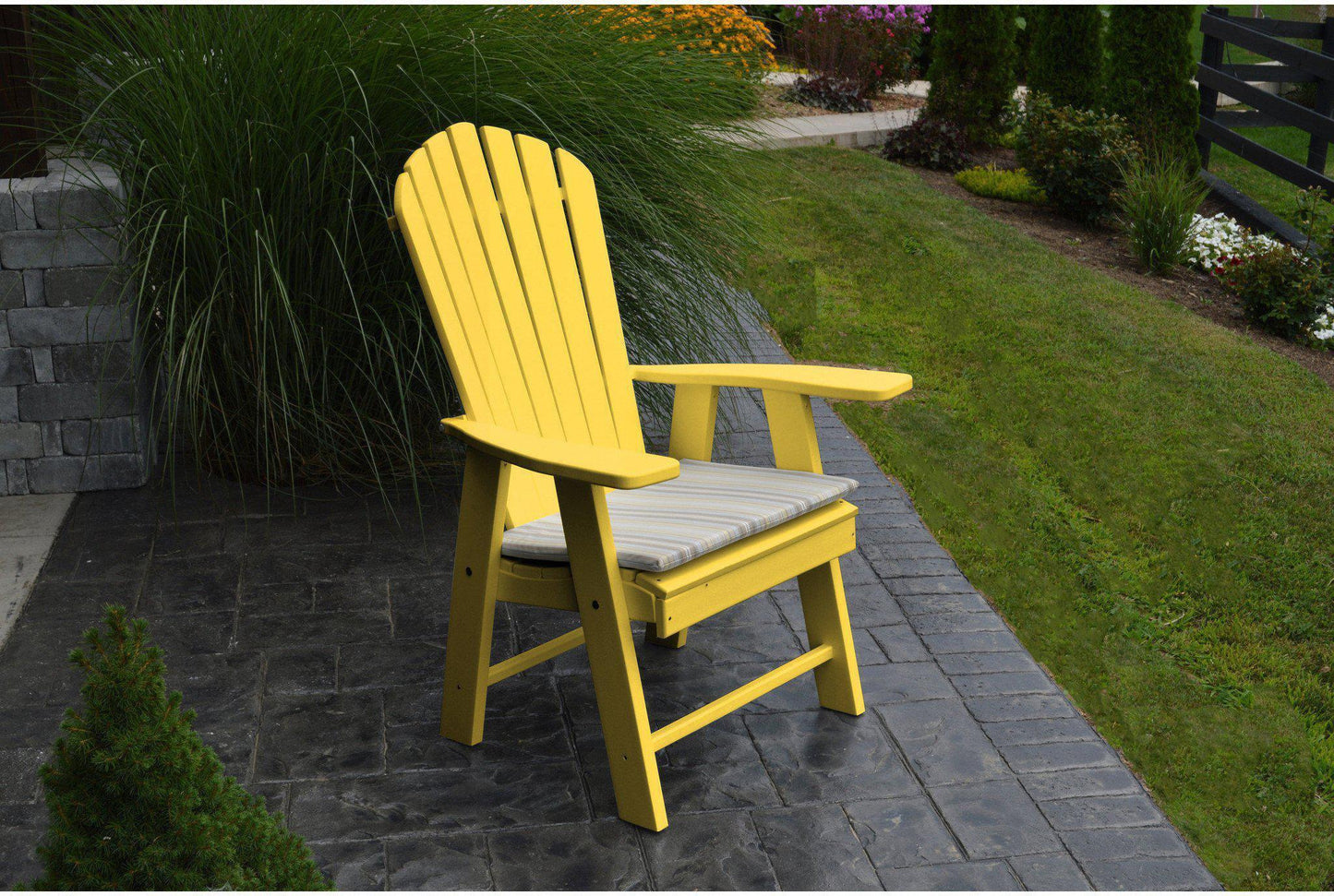 A & L Furniture Recycled Plastic Upright Adirondack Chair  - Ships FREE in 5-7 Business days - Rocking Furniture