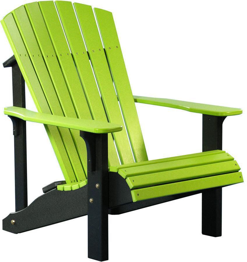 LuxCraft Recycled Plastic Deluxe Adirondack Chair - Rocking Furniture