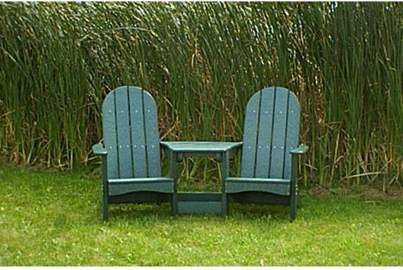 Tailwind Furniture Recycled Plastic Round Back Adirondack Tête-À-Tête - Rocking Furniture