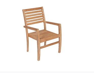 Royal Teak Collection Outdoor Avant Stacking Patio Chair - SHIPS WITHIN 1 TO 2 BUSINESS DAYS