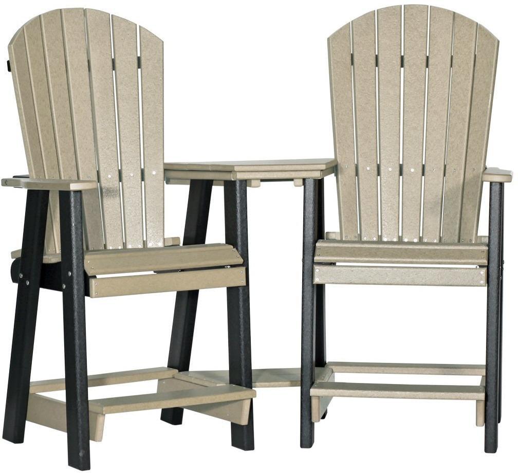 Leisure Lawns Amish Made Recycled Plastic Balcony Settee Model  #322B (Bar Height) - LEAD TIME TO SHIP 4 WEEKS