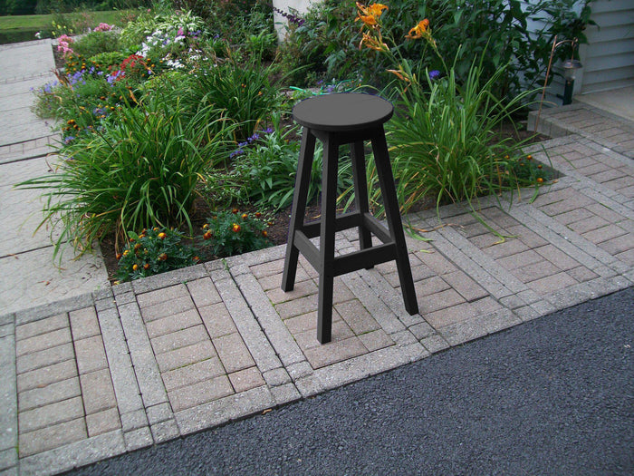 A&L Furniture Recycled Plastic Bar Stool - Black