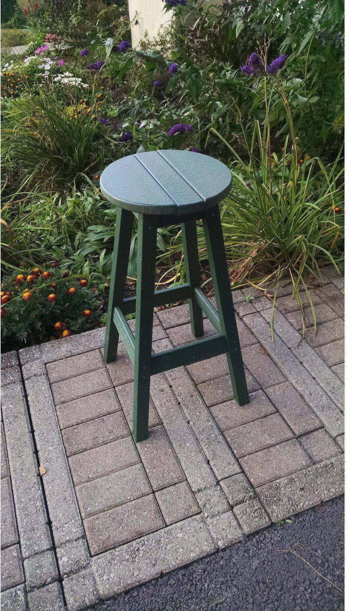 A&L Furniture Recycled Plastic Bar Stool - Turf Green