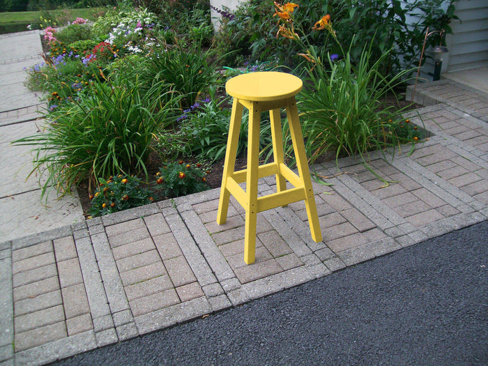 A&L Furniture Recycled Plastic Bar Stool - Lemon Yellow