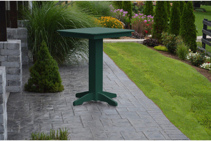 A&L Furniture Recycled Plastic 33" Square Bar Table - Turf Green