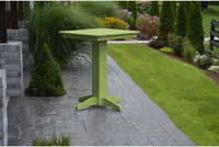 A&L Furniture Recycled Plastic 33" Square Bar Table - Tropical Lime