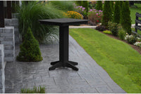 A&L Furniture Recycled Plastic 33" Square Bar Table - Black