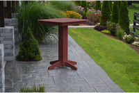 A&L Furniture Recycled Plastic 33" Square Bar Table - Cherrywood