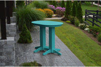 A&L Furniture Recycled Plastic 4' Oval Bar Table - Aruba Blue