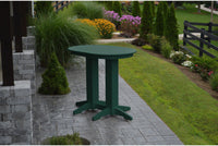 A&L Furniture Recycled Plastic 4' Oval Bar Table - Turf Green
