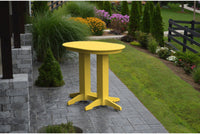 A&L Furniture Recycled Plastic 4' Oval Bar Table - Lemon Yellow