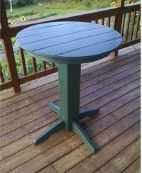 A&L Furniture Recycled Plastic 44" Round Bar Table - Turf Green