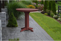 A&L Furniture Recycled Plastic 44" Round Bar Table - Cherrywood