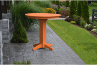 A&L Furniture Recycled Plastic 44" Round Bar Table - Orange