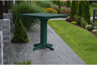 A&L Furniture Recycled Plastic 44" Square Bar Table - Turf Green