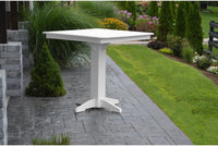 A&L Furniture Recycled Plastic 44" Square Bar Table - White