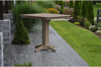 A&L Furniture Recycled Plastic 44" Square Bar Table - Weatheredwood
