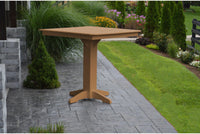 A&L Furniture Recycled Plastic 44" Square Bar Table - Cedar