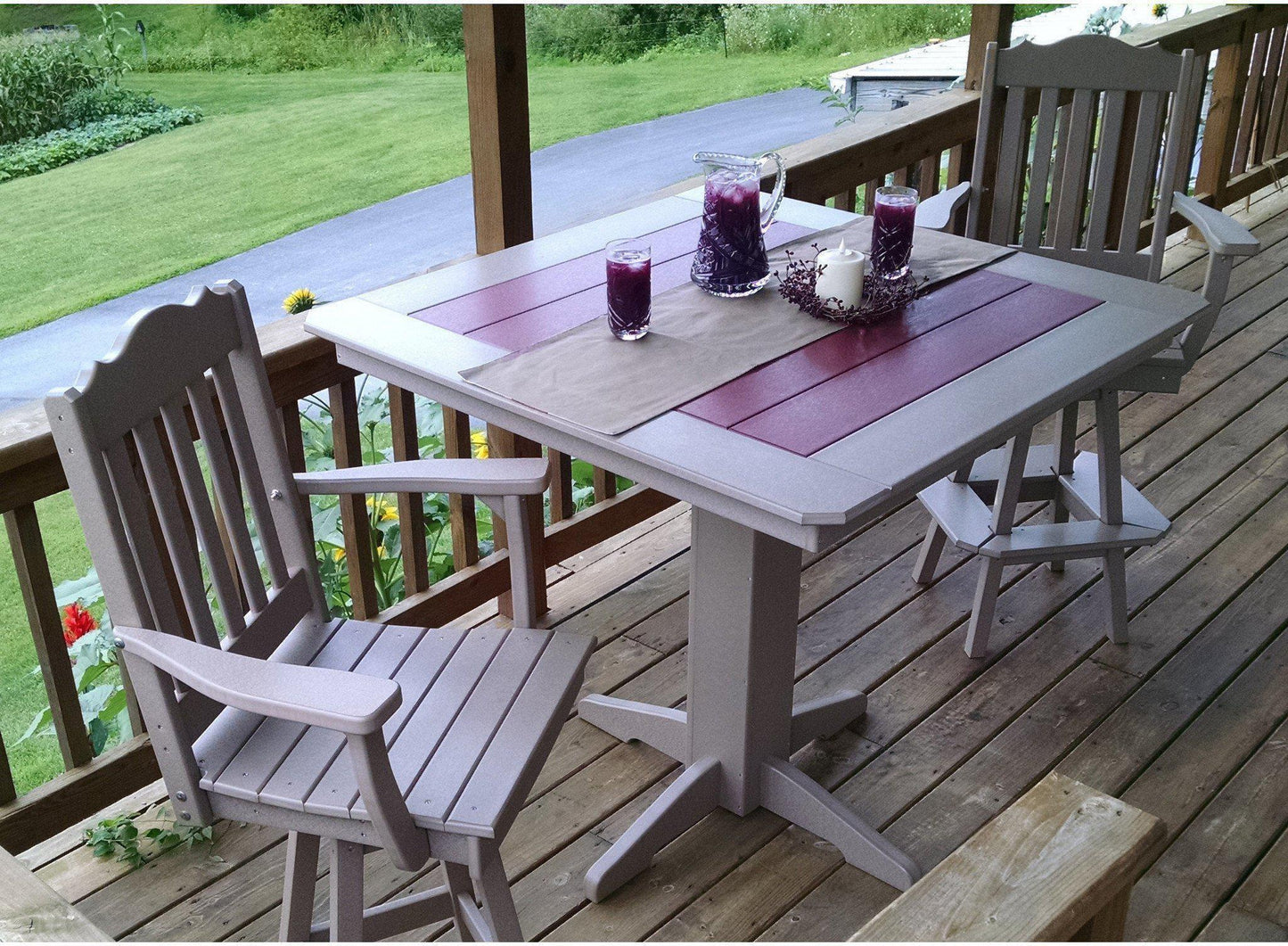 Bryton Park Poly Furniture Recycled Plastic 44" Square Bar Table (BAR HEIGHT) - LEAD TIME TO SHIP 10 BUSINESS DAYS