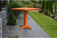 A&L Furniture Recycled Plastic 44" Square Bar Table - Orange