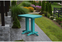 A&L Furniture Recycled Plastic 48" x 33"  Bar Table - Aruba Blue
