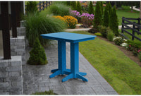 A&L Furniture Recycled Plastic 48" x 33"  Bar Table - Blue