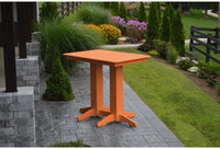 A&L Furniture Recycled Plastic 48" x 33"  Bar Table - Orange