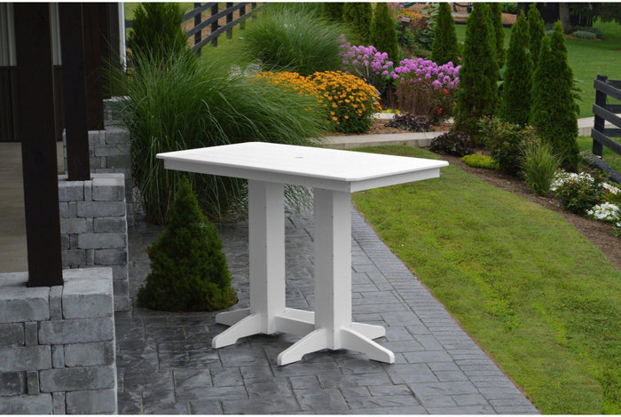 A&L Furniture Recycled Plastic 5' Bar Table - White