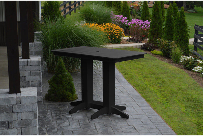 A&L Furniture Recycled Plastic 5' Bar Table - Black