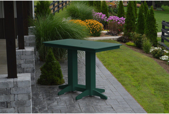 A&L Furniture Recycled Plastic 5' Bar Table - Turf Green