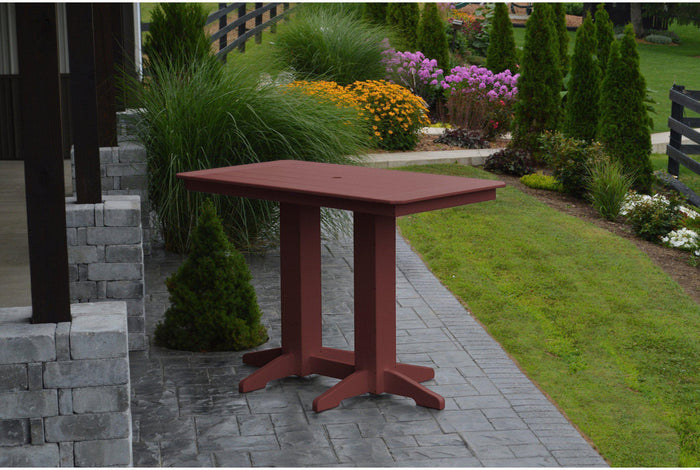 A&L Furniture Recycled Plastic 5' Bar Table - Cherrywood