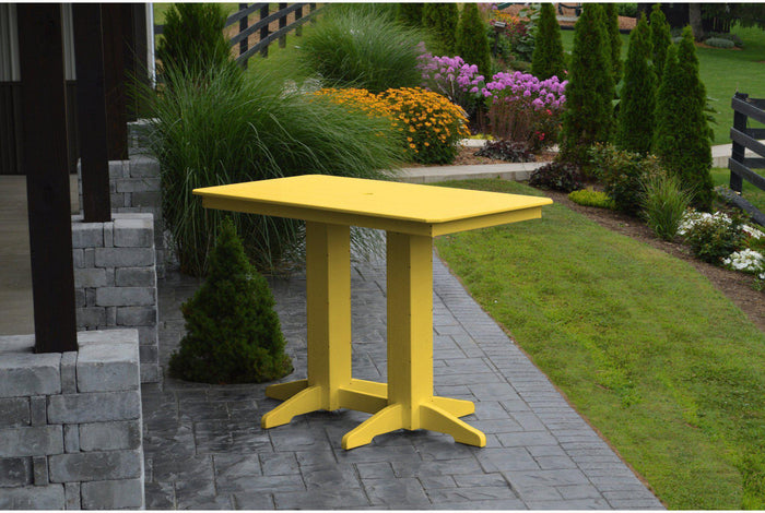 A&L Furniture Recycled Plastic 5' Bar Table - Lemon Yellow