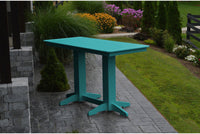 A&L Furniture Recycled Plastic 6' Bar Table - Aruba Blue