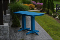 A&L Furniture Recycled Plastic 6' Bar Table - Blue