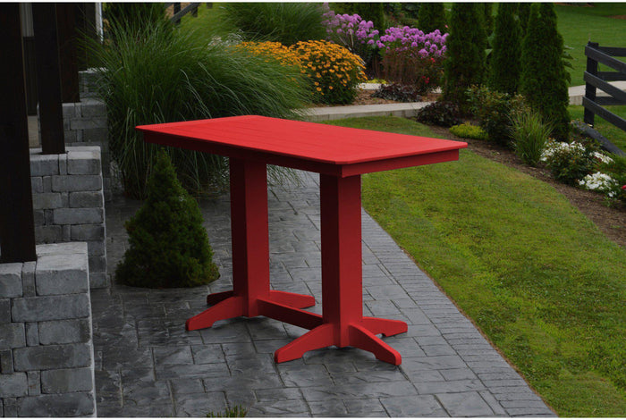 A&L Furniture Recycled Plastic 6' Bar Table - Bright Red