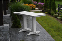 A&L Furniture Recycled Plastic 6' Bar Table - White