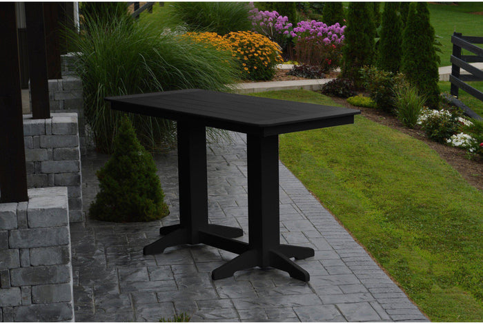 A&L Furniture Recycled Plastic 6' Bar Table - Black