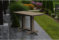 A&L Furniture Recycled Plastic 6' Bar Table - Weatheredwood