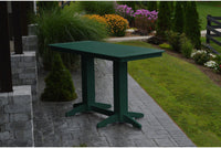 A&L Furniture Recycled Plastic 6' Bar Table - Turf Green