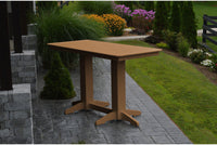 A&L Furniture Recycled Plastic 6' Bar Table - Cedar