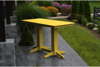 A&L Furniture Recycled Plastic 6' Bar Table - Lemon Yellow