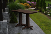 A&L Furniture Recycled Plastic 6' Bar Table - Tudor Brown