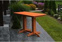 A&L Furniture Recycled Plastic 6' Bar Table - Orange