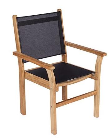 Royal Teak Collection Outdoor Captiva Sling Stacking Chair - SHIPS WITHIN 1 TO 2 BUSINESS DAYS