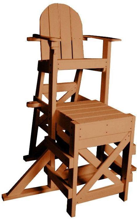 Tailwind Furniture Recycled Plastic Medium Lifeguard Chair with Side Step - MLG-520 - Seat Height: 50" - LEAD TIME TO SHIP 15 TO 20 BUSINESS DAYS